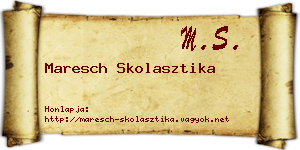 Maresch Skolasztika névjegykártya